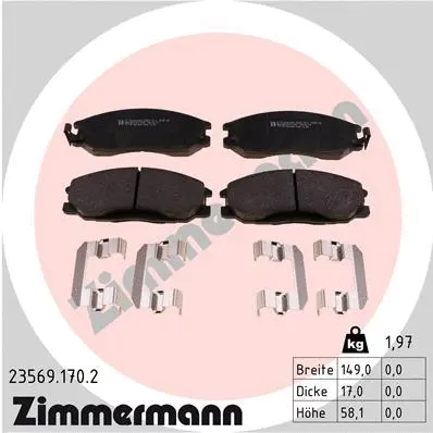 Brake Pad Set, disc brake (23569.170.2)