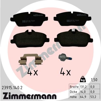 Brake Pad Set, disc brake (23915.140.2)