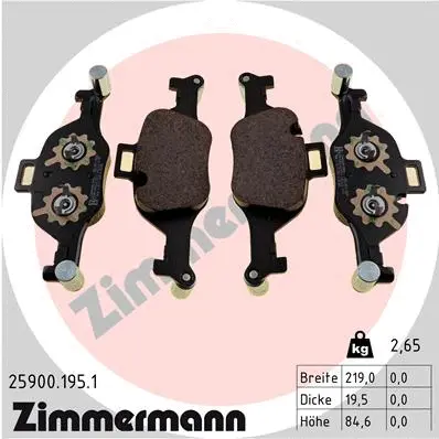 Brake Pad Set, disc brake (25900.195.1)