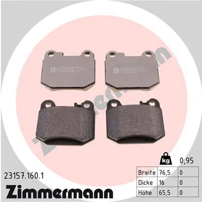 Brake Pad Set, disc brake (23157.160.1)