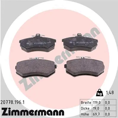 Brake Pad Set, disc brake (20778.196.1)