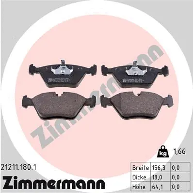 Brake Pad Set, disc brake (21211.180.1)