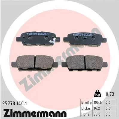 Brake Pad Set, disc brake (25778.140.1)