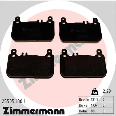 Brake Pad Set, disc brake (25505.180.1)