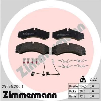 Brake Pad Set, disc brake (29076.200.1)