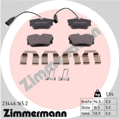 Brake Pad Set, disc brake (23446.165.2)