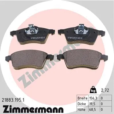 Brake Pad Set, disc brake (21883.195.1)