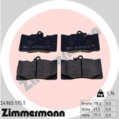 Brake Pad Set, disc brake (24965.175.1)