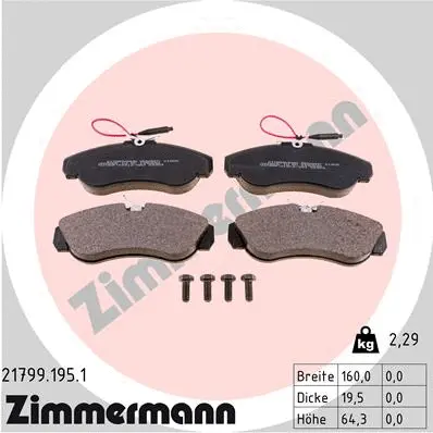 Brake Pad Set, disc brake (21799.195.1)