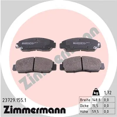 Brake Pad Set, disc brake (23729.155.1)