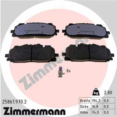 Brake Pad Set, disc brake (25861.970.2)