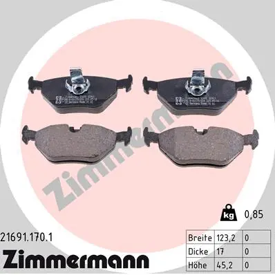 Brake Pad Set, disc brake (21691.170.1)