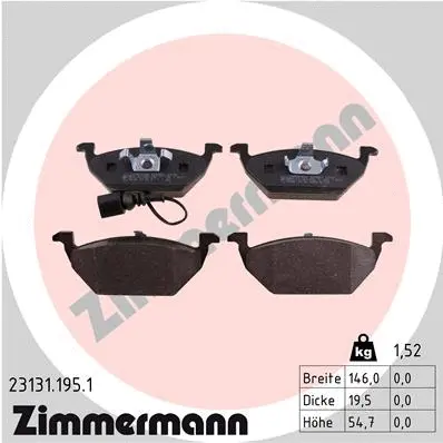 Brake Pad Set, disc brake (23131.195.1)