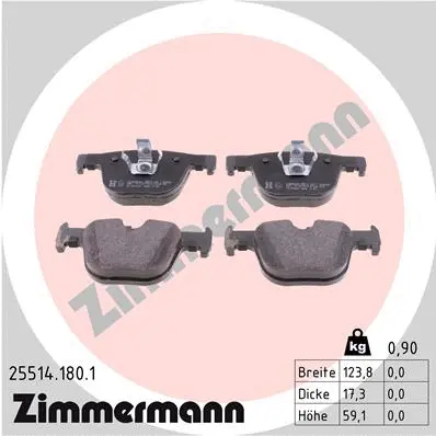 Brake Pad Set, disc brake (25514.180.1)