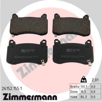 Brake Pad Set, disc brake (26152.155.1)