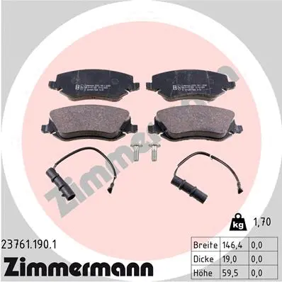 Brake Pad Set, disc brake (23761.190.1)