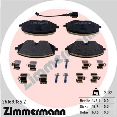 Brake Pad Set, disc brake (26169.185.2)
