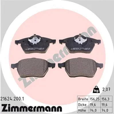 Brake Pad Set, disc brake (21624.200.1)
