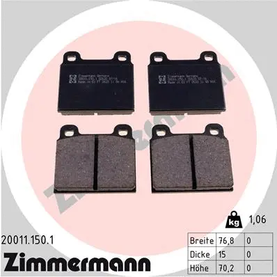 Brake Pad Set, disc brake (20011.150.1)