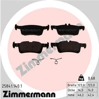 Brake Pad Set, disc brake (25841.140.1)