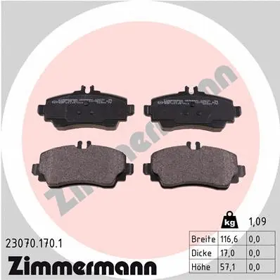 Brake Pad Set, disc brake (23070.170.1)