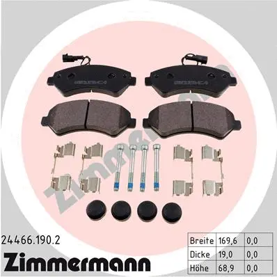 Brake Pad Set, disc brake (24466.190.2)