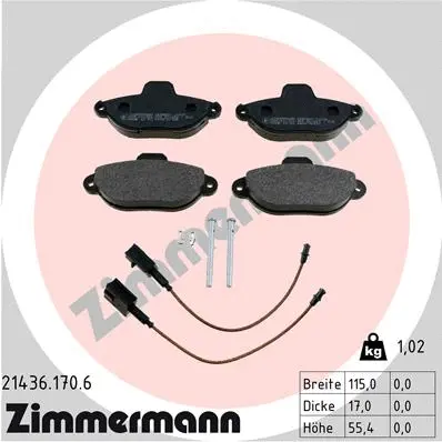 Brake Pad Set, disc brake (21436.170.6)