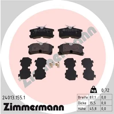 Brake Pad Set, disc brake (24013.155.1)