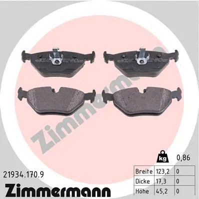 Brake Pad Set, disc brake (21934.170.9)