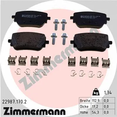Brake Pad Set, disc brake (22987.170.2)