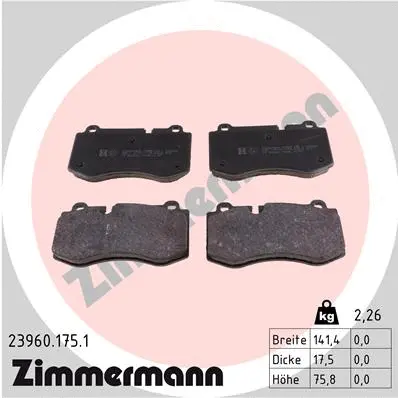 Brake Pad Set, disc brake (23960.175.1)