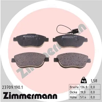 Brake Pad Set, disc brake (23709.190.1)