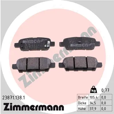 Brake Pad Set, disc brake (23871.138.1)