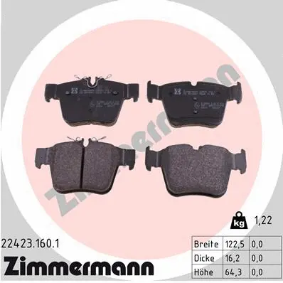 Brake Pad Set, disc brake (22423.160.1)