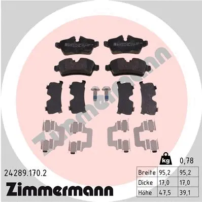 Brake Pad Set, disc brake (24289.170.2)