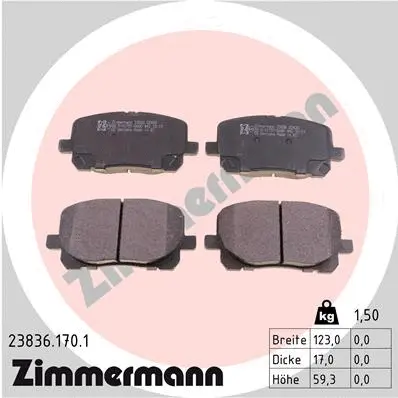 Brake Pad Set, disc brake (23836.170.1)