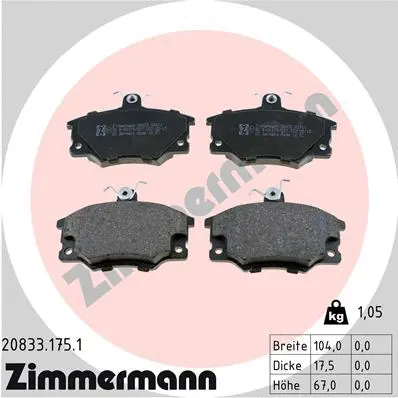 Brake Pad Set, disc brake (20833.175.1)