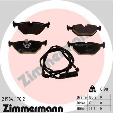 Brake Pad Set, disc brake (21934.170.2)