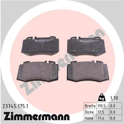 Brake Pad Set, disc brake (23745.175.1)