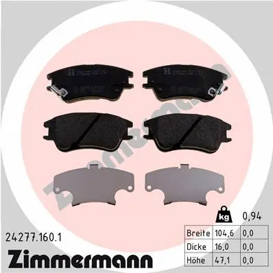 Brake Pad Set, disc brake (24277.160.1)