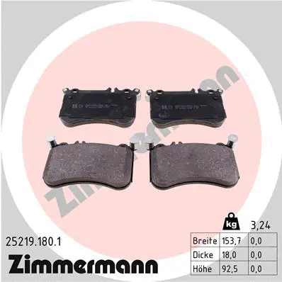 Brake Pad Set, disc brake (25219.180.1)