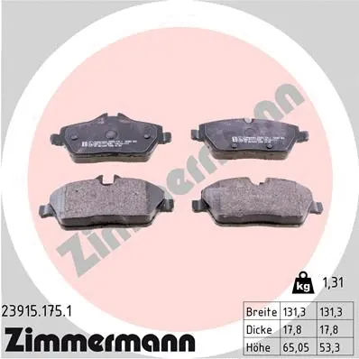 Brake Pad Set, disc brake (23915.175.1)