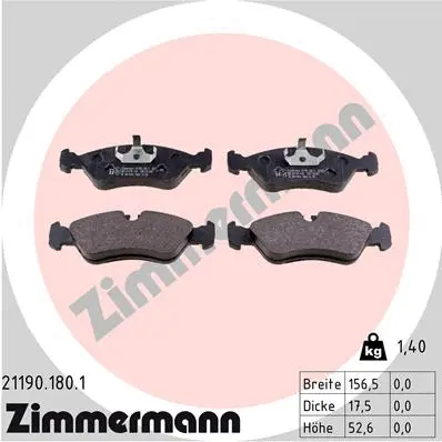 Brake Pad Set, disc brake (21190.180.1)
