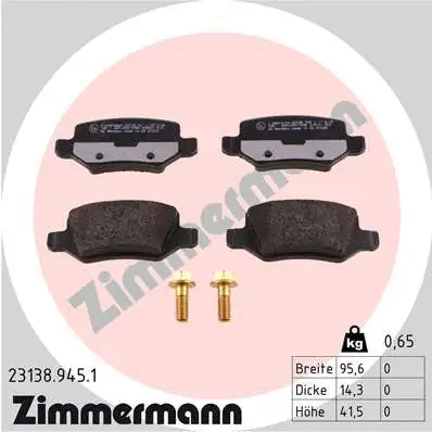 Brake Pad Set, disc brake (23138.945.1)