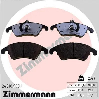 Brake Pad Set, disc brake (24310.990.1)