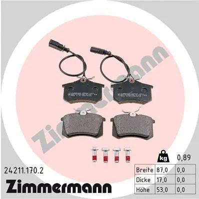 Brake Pad Set, disc brake (24211.170.2)