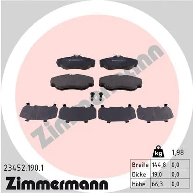 Brake Pad Set, disc brake (23452.190.1)