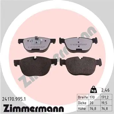 Brake Pad Set, disc brake (24170.995.1)