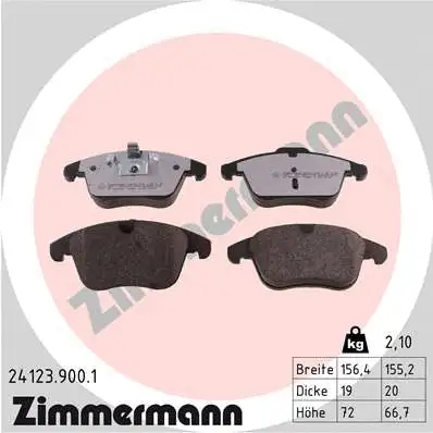 Brake Pad Set, disc brake (24123.900.1)
