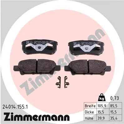 Brake Pad Set, disc brake (24014.155.1)